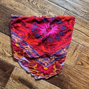 Vibrant Red and Pink Bandana.